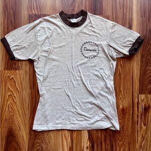 Vintage 80s Tionesta Ringer Tee Made in USA Size Small